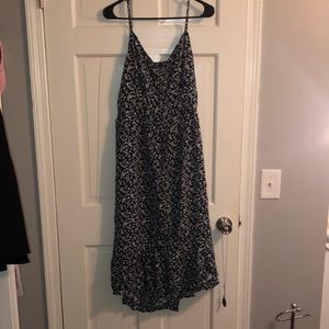 Navy blue floral dress